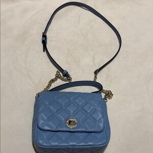 Kate Spade Blue Quilted Crossbody Bag
